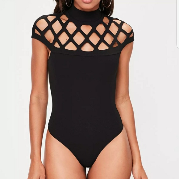 "Ashlyn" High Neck Cutout Bodysuit Dusty Rose - Picture 5 of 5